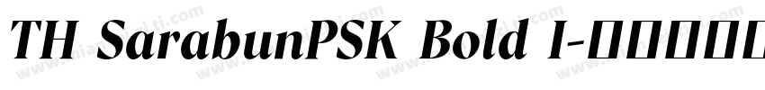 TH SarabunPSK Bold I字体转换